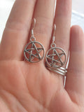 Pentagram Dangly Charm Earrings In Gift Bag