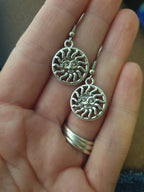 Sun Dangly Charm Earrings In Gift Bag, Retro Gifts, Sun Lover, Celestial Gifts, Stocking Filler