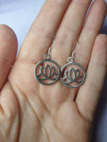 Lotus Dangly Charm Earrings In Gift Bag