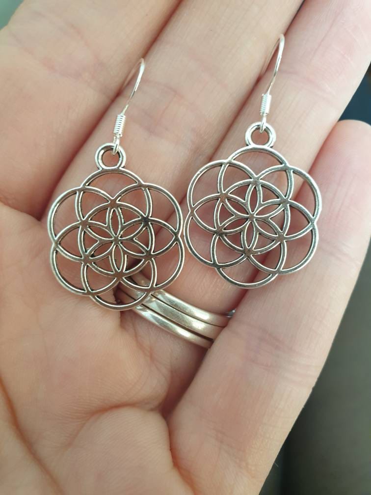 Circle Of Life Dangly Charm Earrings In Gift Bag, Spiritual, Nature Lover, Gifts For Her