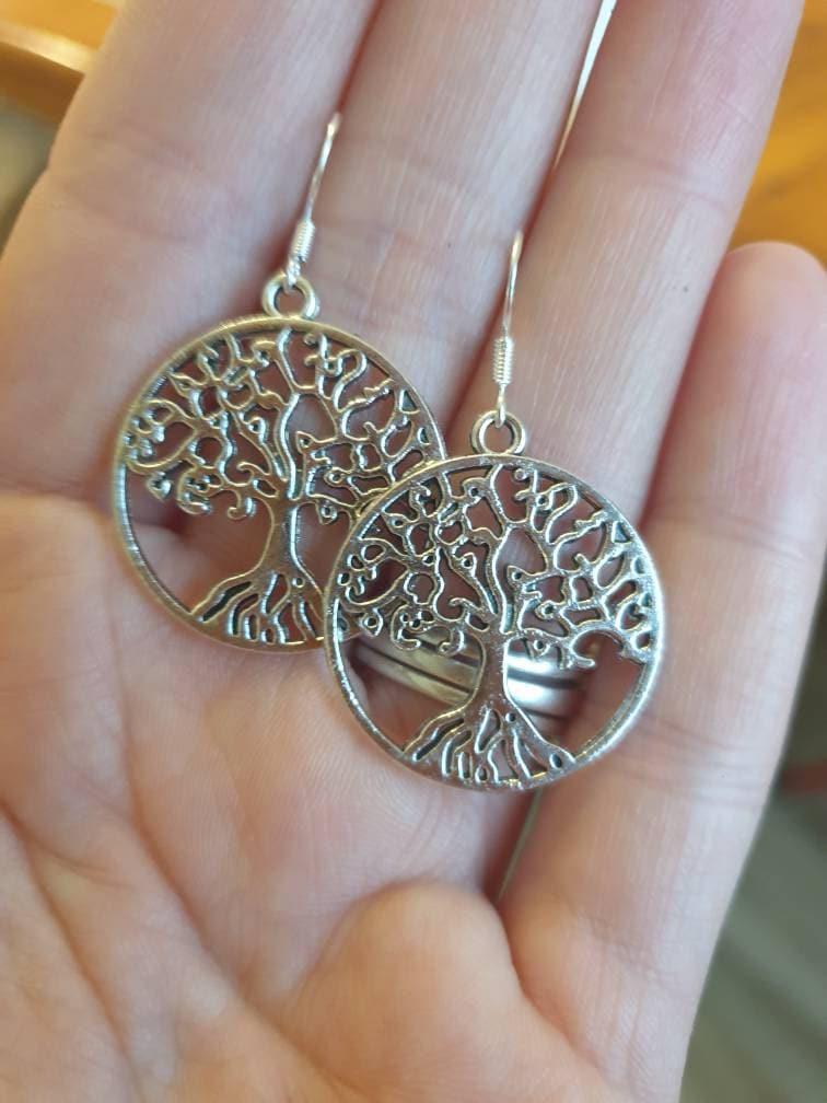 Tree Of Life Dangly Charm Earrings In Gift Bag, Spiritual, Nature Lover, Gifts For Her