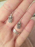 Owl Charm Dangly, Charm Earrings In Gift Bag, Stocking Filler, For Her