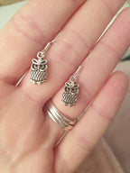 Owl Charm Dangly, Charm Earrings In Gift Bag, Stocking Filler, For Her