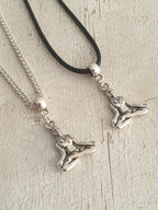 Yoga Lady Charm Necklace Silver Plated Or Waxed Cord Variable Lengths, Gift Packaged, Meditation