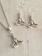 Yoga Lady Charm Necklace Silver Plated Or Waxed Cord Variable Lengths, Gift Packaged, Meditation