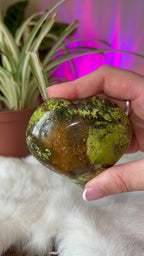 Green opal hearts