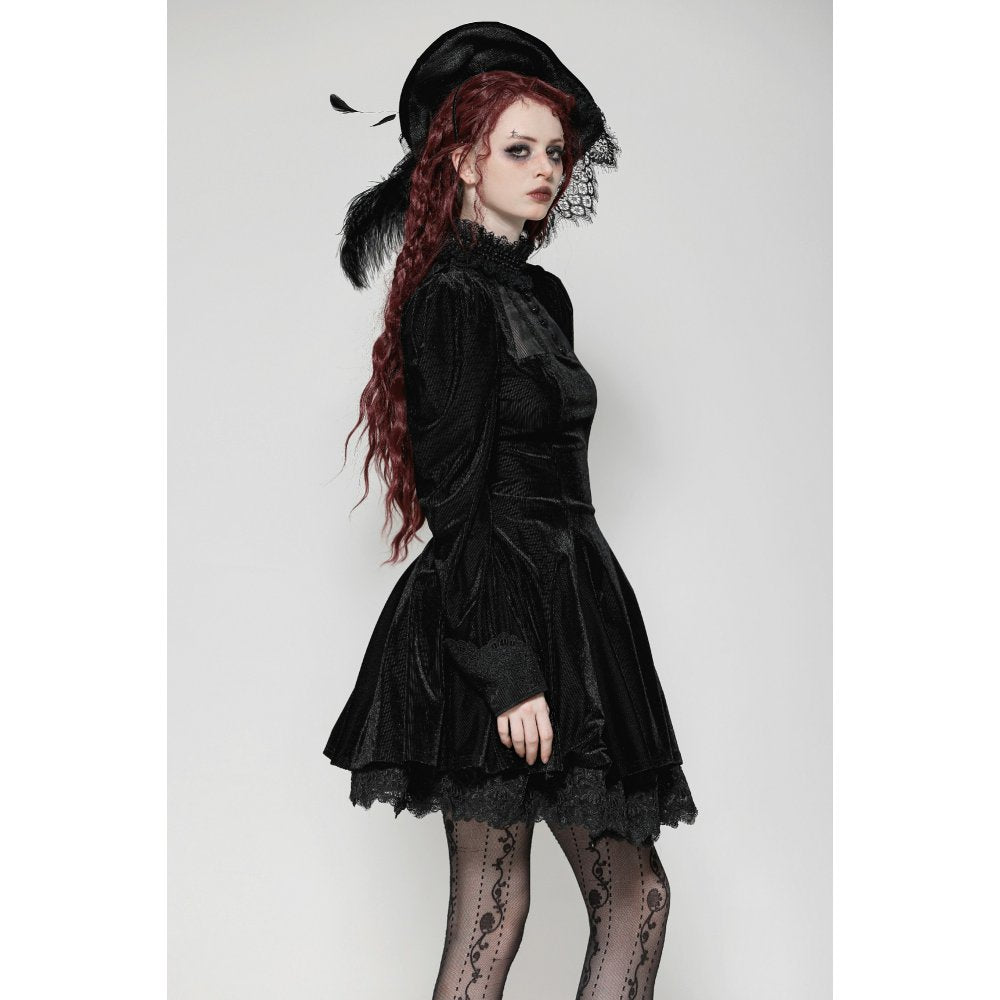 Dark in Love Inez Dark Elegant Velvet Lace Gown