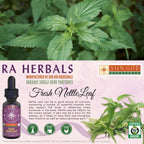 Organic Fresh Nettle Leaf Tincture - ANTIHISTAMINE, ALOPECIA, KIDNEY HEALTH, ANTI-INFLAMMATORY