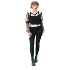 Poizen Industries Nightshade Goth Leggings - Corset Lace-Up Eyelet Detail