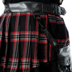 Poizen Industries Phantom Highlander Skirt Black Tartan