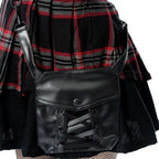 Poizen Industries Phantom Highlander Skirt Black Tartan