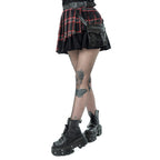Poizen Industries Phantom Highlander Skirt Black Tartan