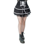 Poizen Industries Phantom Waltz Skirt Black/White
