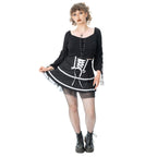 Poizen Industries Phantom Waltz Skirt Black/White