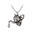 Skull Necklace Teapot Crystal Gothic Alchemy