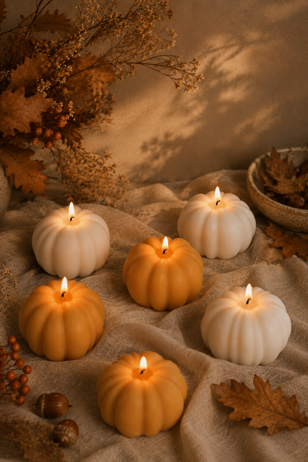 Pumpkin Shaped Candle