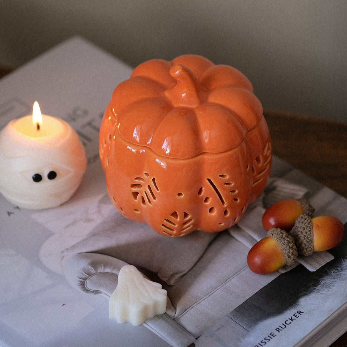 Pumpkin Wax Melt Burner - Orange