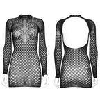 Punk Rave Ansley Fitted Mesh Dress