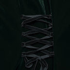 Punk Rave Aviara Dark Green Velvet Coat