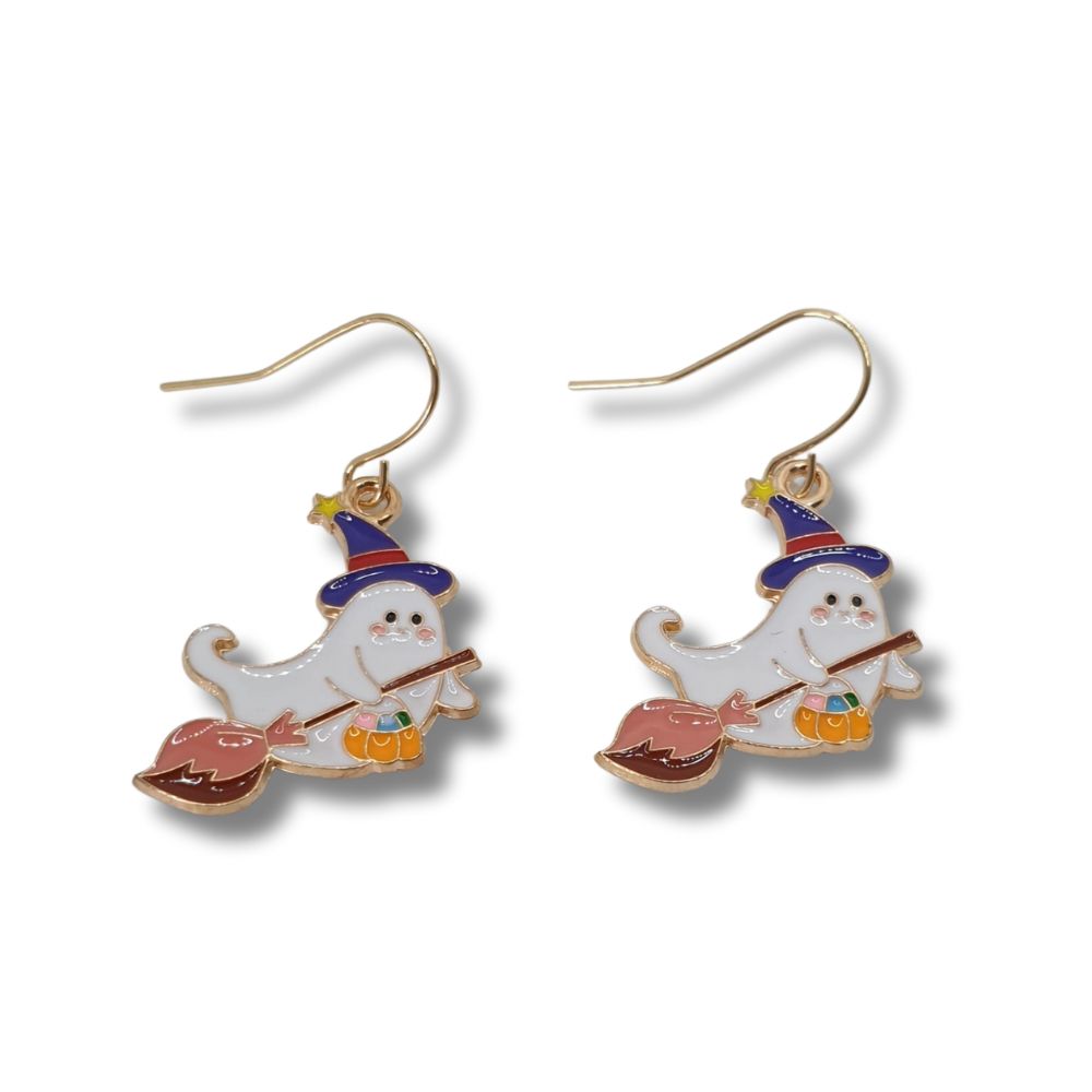 Flying Ghost Charm Earrings