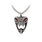 Snake Necklace Red Crystal Gothic Pewter Alchemy