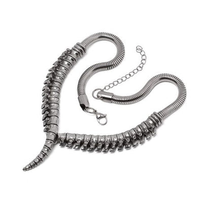 Spine Necklace Gothic Pewter Statement Collar Alchemy